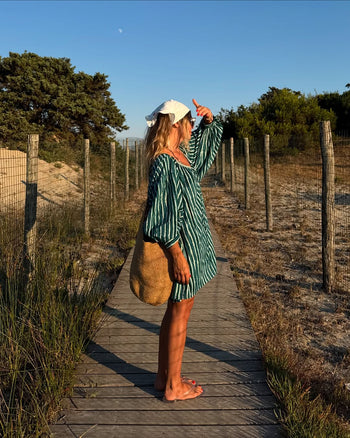 Ria Mini Dress ~ Cyan Candy