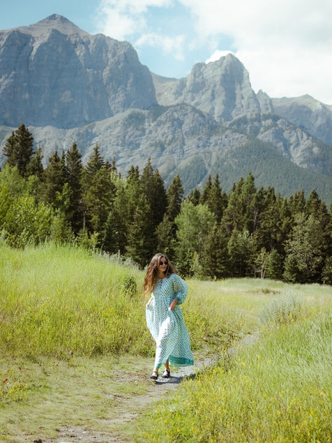 Kyra Maxi Dress ~  Azure