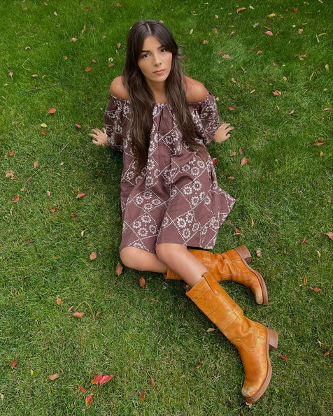 Dahlia Mini Dress ~ Maple