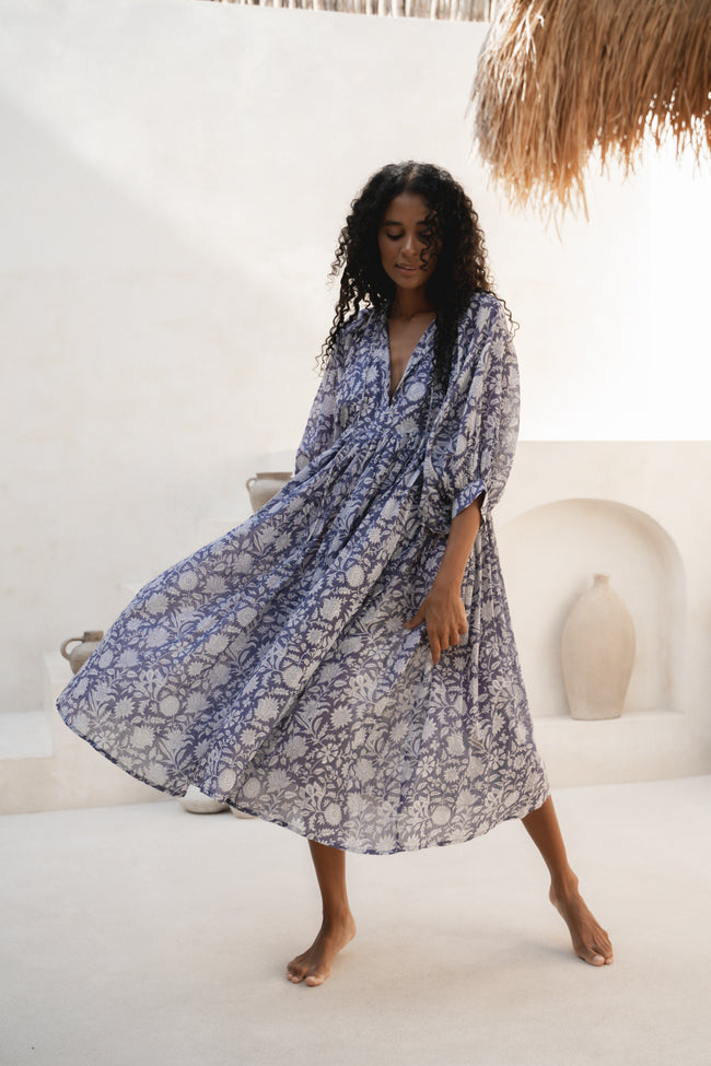Kyra Maxi Dress ~ Lilac Gauze