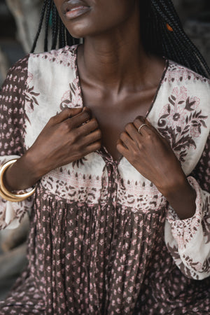 Rooh Maxi Dress ~ Cacao