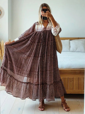 Rooh Maxi Dress ~ Cacao