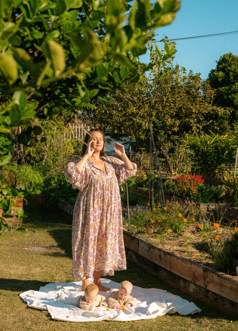 Kyra Maxi Dress ~ Fuchsia Bloom